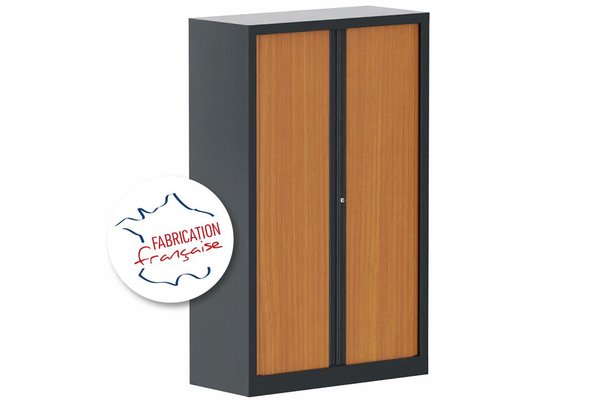 [Pas de famille] - [Pas de sous famille] - Armoire à rideaux H160xL100cm 3 tablettes