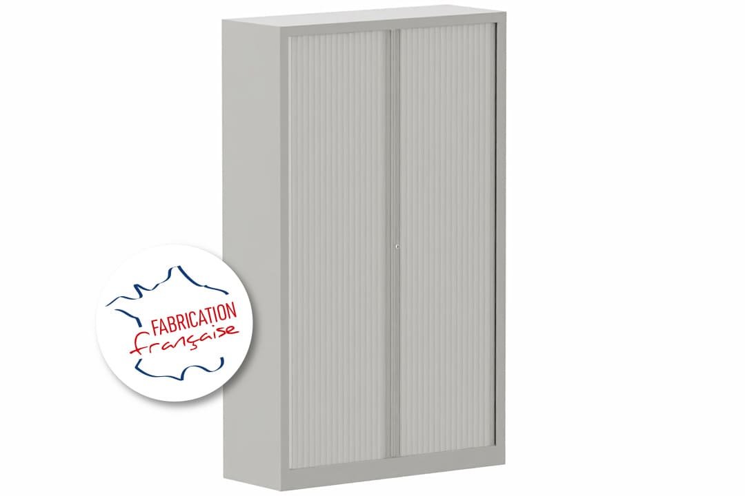 Armoire à rideaux H198xL120cm 4 tablettes