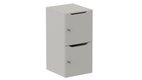 Meuble à cases H.92xL.45xP.50cm - 2 cases H43cm. portes avec découpe en partie haute. serrure à clé