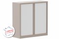 Armoire à rideaux H120xL120cm 2 tablettes