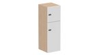 Meuble à cases H.137xL.45xP.50cm - 2 cases : 1 x H86cm (en bas) + 1 x H43cm. portes pleine. serrure à code