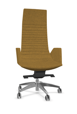 DIRECTION - Fauteuils - KI fauteuil manager haut dossier avec accotoirs tapissés. piétement 5 branches en aluminium poli
