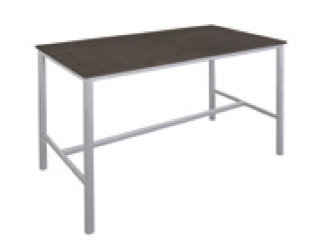 SCOLAIRE - Se Restaurer - Mange-debout BEST 3800 plateau ép.24 mm stratifié chant ABS piètement époxy - 80x80cm - H110 cm