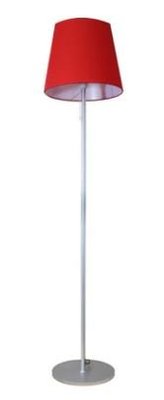 LUMINAIRES - Lampes - CUP  Lampadaire abat jour forme conique tissu rouge pietement fin -Haut 155cm