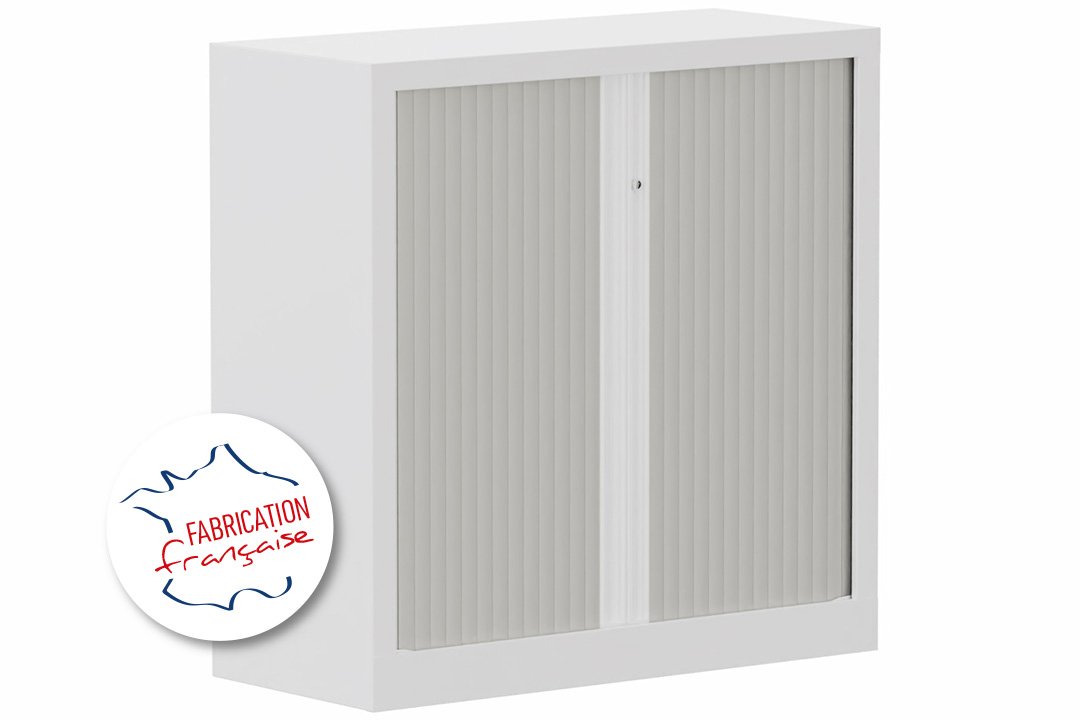 Armoire à rideaux H100xL100cm 2 tablettes