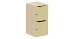 Meuble à cases H.92xL.45xP.50cm - 2 cases H43cm. portes avec découpe en partie haute. serrure à clé