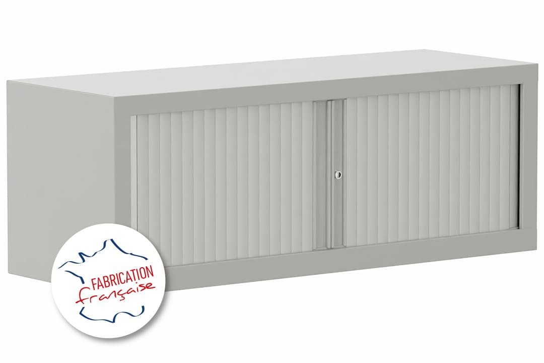 Armoire rehausse H44xL120cm coffre aluminium/rideaux aluminium