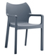 SOFIA-Fauteuil en polypropylène renforcé fibre de verre-Finition anthracite(PAN)