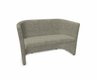 CLUB canapé 2 places, tissu STEP coloris beige chiné