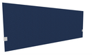 SECRET Panneau-écran acoustique H74cm pour poste solo L.180cm. 2 faces tissu LUCIA coloris bleu. pinces de fixation réglables en hauteur coloris aluminium
