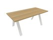 X3 Plan Manager 180x90cm. Plateau Noyer et pietement Blanc.