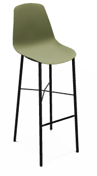 CHAISES ET TABOURETS - Pour tables hauteurs 105 ou 110 cm - DIXIE Chaise haute L.44xP.52xH.117cm-hauteur assise 80cm.