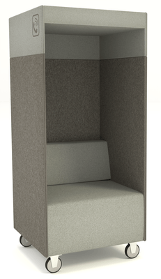 ALCOVE ACOUSTIQUE - Phones Boxes - Phonebox acoustique permet de passer les appels sans gêner les autres, coloris gris clair et gris foncé