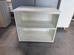 Meuble de rangement en mélaminé blanc largeur 80 cm avec une étagère, hauteur 72 cm