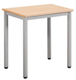 Table CARÉLIE plateau ép.19 mm mélaminé chant ABS piètement époxy - 80x60 cm - T6