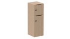 Meuble à cases H.137xL.45xP.50cm - 2 cases : 1 x H86cm (en bas) + 1 x H43cm.  portes avec découpe en partie haute. serrure à code