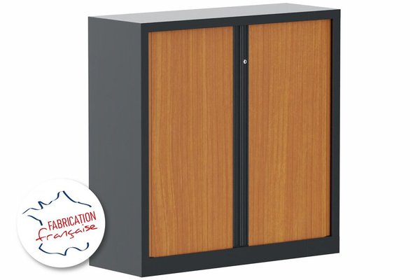 [Pas de famille] - [Pas de sous famille] - Armoire à rideaux H120xL120cm 2 tablettes