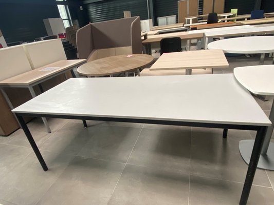 DESTOCKAGE - Bureau - Table 4 pieds 180 x 80 cm, plateau gris piét. anth