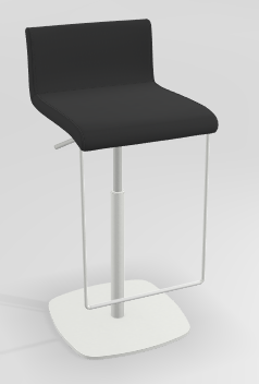 CHAISES ET TABOURETS - Réglables en hauteur - COCKTAIL Tabouret -Finitions : MOSAIC BLACK (M301) / PIETEMENT EPOXY : structure coloris BLANC MAT (EP91)