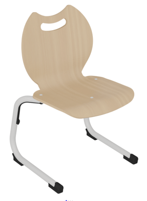 SCOLAIRE - Decouvrir - Chaise SWEET II coque Bandana bois teinté pièt. époxy - T3