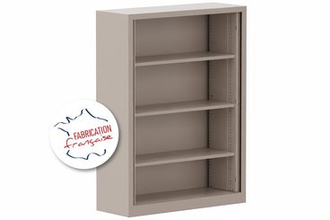 [Pas de famille] - [Pas de sous famille] - Armoire à rideaux H160xL120cm 3 tablettes