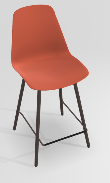CHAISES ET TABOURETS - Pour tables hauteur 90 cm - PETALE Chaise haute L.46xP.51.5xH.101.5cm-hauteur assise 65.5cm