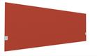 SECRET Panneau-écran acoustique H74cm pour poste solo L.180cm. 2 faces tissu SYNERGY coloris rouge. pinces de fixation réglables en hauteur coloris aluminium