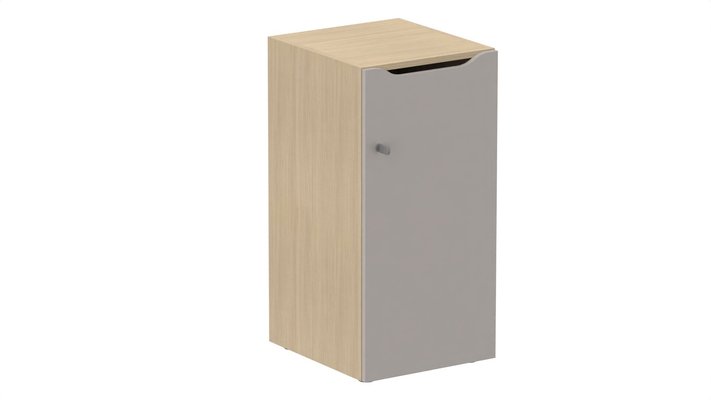 CASIERS - 1 case - Meuble à cases H.92xL.45xP.50cm - 1 case H86cm. porte avec découpe en partie haute. serrure à clé