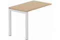 Module composable pied arche L.120xP.60cm, suivant, plateau hêtre, structure blanc