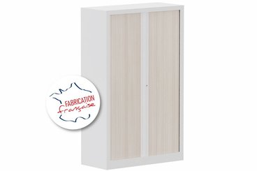 [Pas de famille] - [Pas de sous famille] - Armoire à rideaux H160xL100cm 3 tablettes