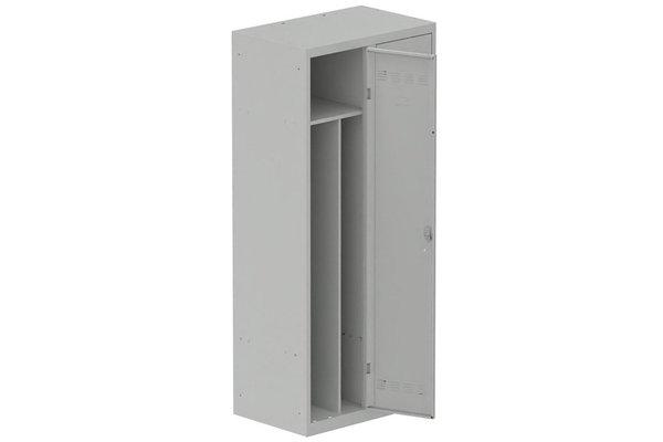 [Pas de famille] - [Pas de sous famille] - Vestiaire industrie salissante 2 portes (fermeture cadenas) H180xL80xP50cm coffre gris clair/ porte(s) gris clair
