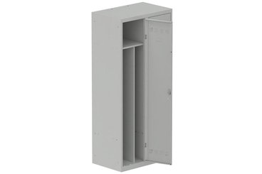 [Pas de famille] - [Pas de sous famille] - Vestiaire industrie salissante 2 portes (fermeture cadenas) H180xL80xP50cm coffre gris clair/ porte(s) gris clair
