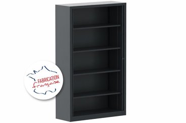 [Pas de famille] - [Pas de sous famille] - Armoire à rideaux H198xL120cm 4 tablettes