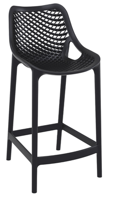 POLYPROPYLENE - CHAISES  - BAHIA - Chaise haute empilable .H65cm  en Polypropylène renforcé de fibre de verre - Finition noir