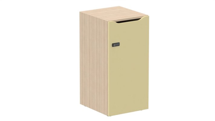 CASIERS - 1 case - Meuble à cases H.92xL.45xP.50cm - 1 case H86cm. porte avec découpe en partie haute. serrure à code