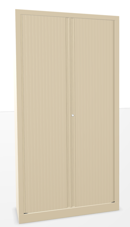 Armoire à rideaux H198xL100cm 4 tablettes, beige