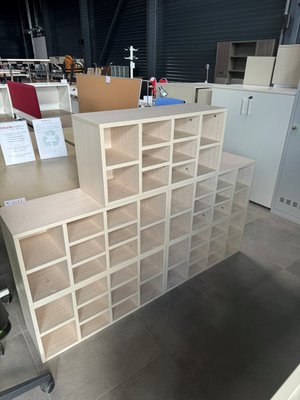 DESTOCKAGE - Rangements - Ensemble de 5 meubles à casier : L 84 x P 30 x H 40 cm décor acacia