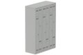 Vestiaire gain de place 3 colonnes (fermeture cadenas) H,180xL,120xP,50cm coffre gris clair/portes gris clair