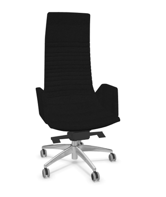 DIRECTION - Fauteuils - KI fauteuil manager haut dossier avec accotoirs tapissés. piétement 5 branches en aluminium poli