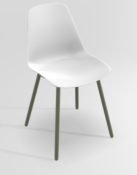 CHAISES ET TABOURETS - Pour tables standards, ht 75 cm, piétement 4 pieds - PETALE Chaise L.44xP.53.5xH.80.5cm-hauteur assise 47cm