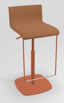 CHAISES ET TABOURETS - Réglables en hauteur - COCKTAIL Tabouret -Finitions : MOSAIC OCRE (M318) / PIETEMENT EPOXY : structure coloris ROSE MAT (EP30)