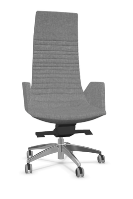 DIRECTION - Fauteuils - KI fauteuil manager haut dossier avec accotoirs tapissés. piétement 5 branches en aluminium poli
