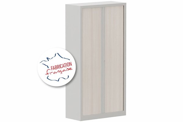 [Pas de famille] - [Pas de sous famille] - Armoire à rideaux H198xL100cm 4 tablettes