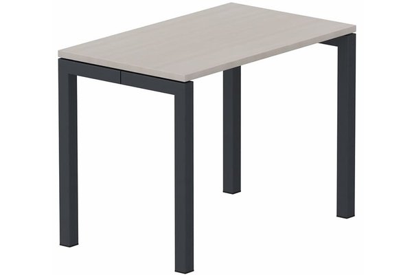 TABLES DE FORMATION - Composables piétement "Arche" - Module composable pied arche L.120xP.60cm, départ, plateau acacia, structure anthracite