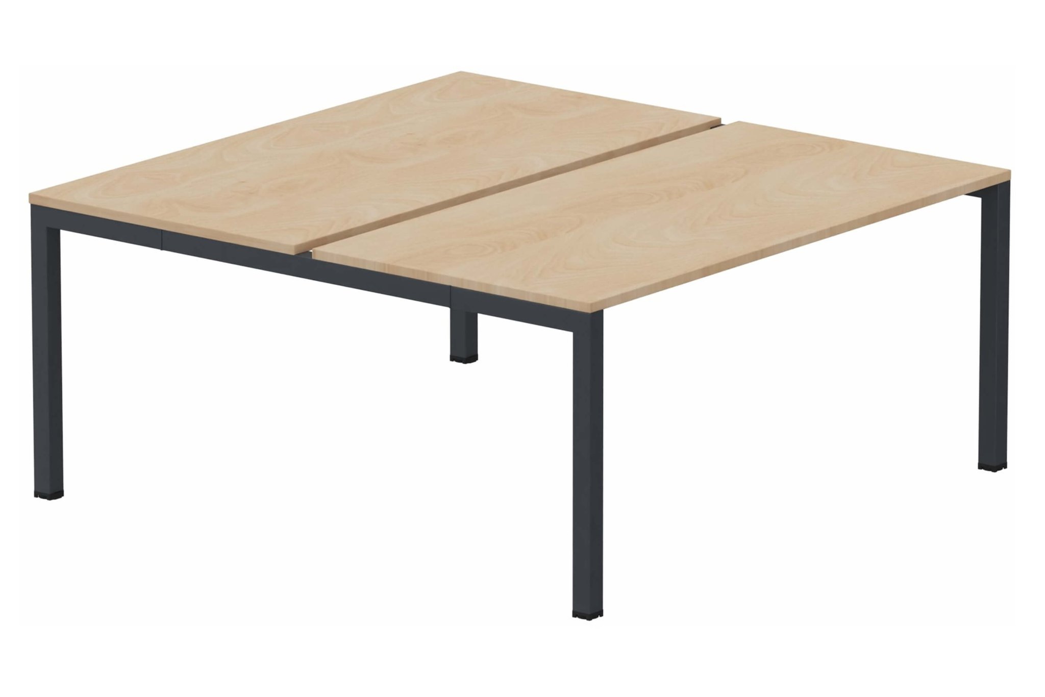 K3 Bench départ 2 plateaux fixes 140x70cm encombrement 140x145cm, plateau hêtre, structure anthracite