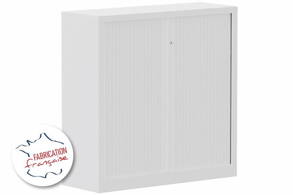 [Pas de famille] - [Pas de sous famille] - Armoire à rideaux H120xL120cm 2 tablettes