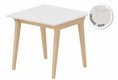 Table MATHILDE plateau ép.24 mm stratifié chant et piètement bois - 80x80 cm - T6
