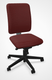 LUDO siège opérative synchrone réglable en profondeur, tissu BONDAI coloris rouge brique, structure nylon noir