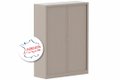 Armoire à rideaux H160xL120cm 3 tablettes