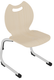 Chaise GIPSY II coque Bandana bois teinté piètement aluminium époxy - T2
